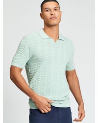 Ben Sherman - Short Sleeve Wave Texture Knitted Polo In - Lyst