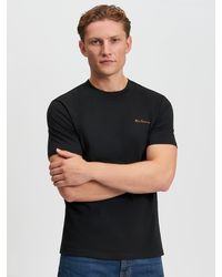 Ben Sherman - Embroidered Logo Tee In Black - Lyst