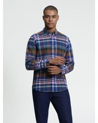 Ben Sherman - Long Sleeve Brushed Check Shirt In Multi Coloured - Lyst