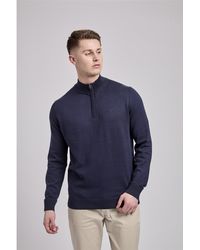 Ben Sherman - Quarter Zip Funnel-neck Jumper - Lyst