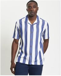 Ben Sherman - Short Sleeve Viscose Stripe Shirt In - Lyst