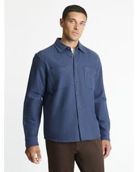 Ben Sherman - Long Sleeve Brushed Herringbone Overshirt In - Lyst