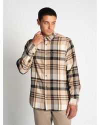 Ben Sherman - Long Sleeve Brushed Check Shirt In Sand - Lyst