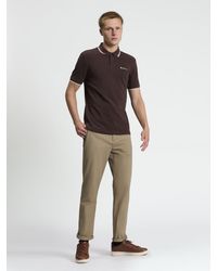 Ben Sherman - Short Sleeve Signature Pique Polo In Chestnut - Lyst