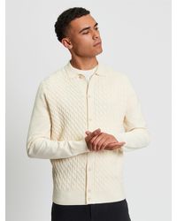 Ben Sherman - Button Through Cable Polo In - Lyst