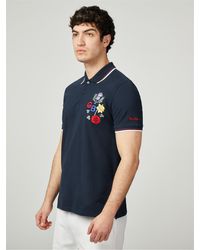 Ben Sherman - Team Gb Floral Embroidered Pique Polo - Lyst