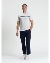Ben Sherman - Short Sleeve Core Stripe Tshirt In Ivory - Lyst