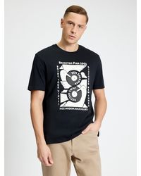 Ben Sherman - Short Sleeve Record Swap Tshirt In Black - Lyst
