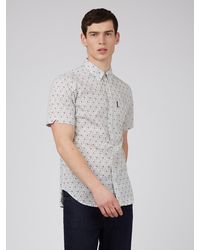 Ben Sherman - Abstract Spot Stripe Print Shirt - Lyst