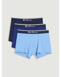 Ben Sherman - 3 Pack Mod Signature Stripe Trunks In Blue - Lyst