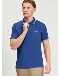 Ben Sherman - Short Sleeve Signature Pique Polo In Blue Ink - Lyst