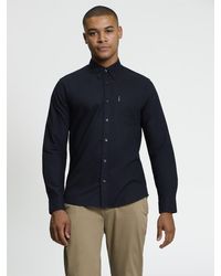 Ben Sherman - Long Sleeve Signature Oxford Shirt In Black - Lyst