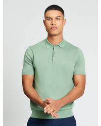 Ben Sherman - Signature Short Sleeve Polo In Sage - Lyst