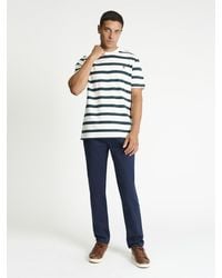 Ben Sherman - Textured Stripe Tee In Snow White - Lyst