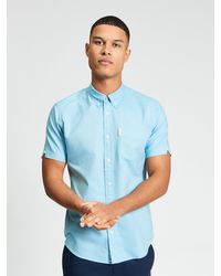 Ben Sherman - Short Sleeve Signature Oxford Shirt In Blue - Lyst