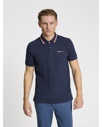 Ben Sherman - Collar Interset Polo In Dark Navy - Lyst