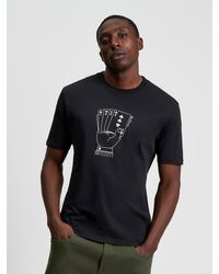 Ben Sherman - Hidden Ace Tee In Black - Lyst