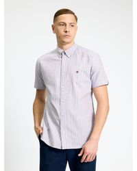 Ben Sherman - Short Sleeve Oxford Stripe Shirt In - Lyst