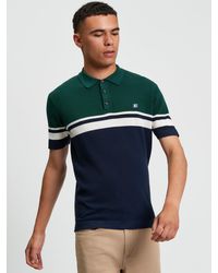 Ben Sherman - Sport Block Polo In Dark Navy - Lyst