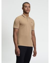 Ben Sherman - Short Sleeve Signature Pique Polo In Biscuit - Lyst