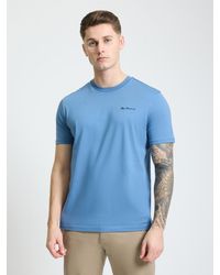 Ben Sherman - Chest Embroidery Tee In Riviera Blue - Lyst