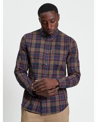 Ben Sherman - Multi Check Shirt In Dark Navy - Lyst