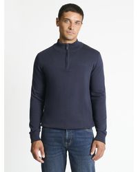 Ben Sherman - Long Sleeve 1/4 Zip Funnel Neck Sweater In - Lyst