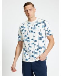 Ben Sherman - Short Sleeve Flag Printed Tshirt In Snow White - Lyst