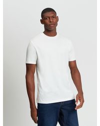 Ben Sherman - Embroidered Logo Tee In Ivory - Lyst