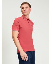 Ben Sherman - Signature Pique Polo In Coral - Lyst