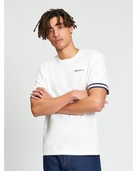Ben Sherman - Short Sleeve Pique Tipped Tshirt In - Lyst