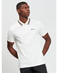 Ben Sherman - Collar Interset Polo In Snow White - Lyst