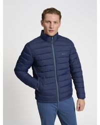 Ben Sherman - Padded Funnnel Neck Jacket In Dark Navy - Lyst