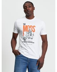 Ben Sherman - The Mod Poster Tee In White - Lyst