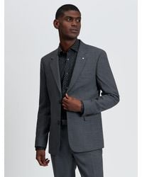 Ben Sherman - Crepe Stripe Jacket In Charcoal - Lyst