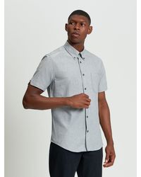 Ben Sherman - Short Sleeve Oxford Shirt In Grey - Lyst