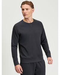 Ben Sherman - Long Sleeve Waffle Tee In Charcoal - Lyst
