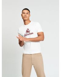 Ben Sherman - Short Sleeve Race Day Tshirt In Ivory - Lyst