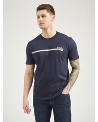 Ben Sherman - Stripe Core Tee In Dark Navy - Lyst