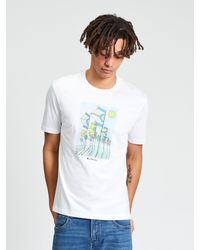 Ben Sherman - Short Sleeve Festival Flag Tshirt In White - Lyst