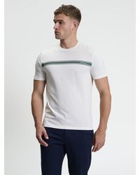Ben Sherman - Short Sleeve Core Stripe Tshirt In Ivory - Lyst