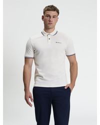 Ben Sherman - Short Sleeve Signature Pique Polo In Beige - Lyst