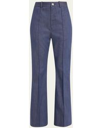ADEAM - Michelle Denim Pants With Front Seam - Lyst
