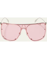 Alexander McQueen - Studded Skull Shield Sunglasses - Lyst