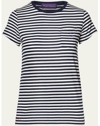 Ralph Lauren Collection - Striped Cotton T-shirt - Lyst