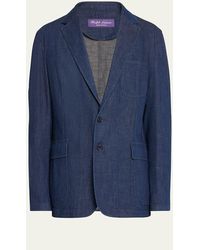 Ralph Lauren Purple Label - Kent Hand-tailored Denim Suit Jacket - Lyst