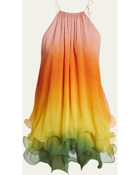 Casablancabrand - Gradient Ruffle Mini Dress - Lyst