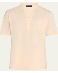 Sease - Fish Tail V-Neck Pocket Polo Shirt - Lyst