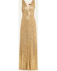 Jenny Packham - Cygnet Sequined Crystal Gown - Lyst