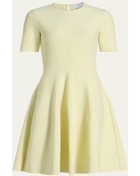McQueen - Seamed Short-Sleeve Mini Dress - Lyst